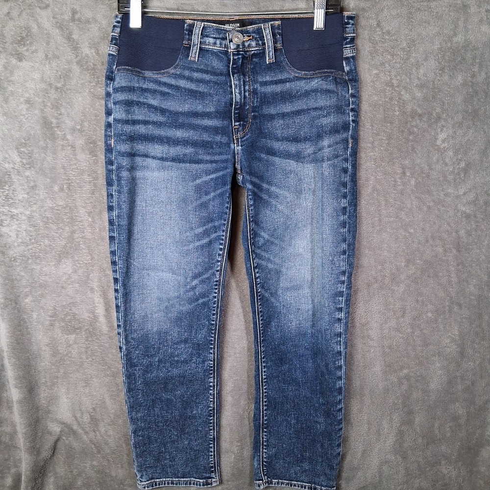 Hudson Nico Maternity Jeans Women's Size 30x27 Medium Blue Wash Ankle